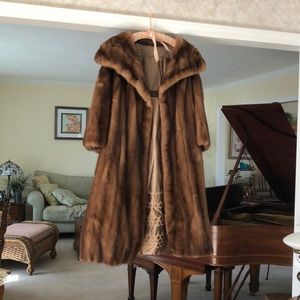 Mod length fur coat